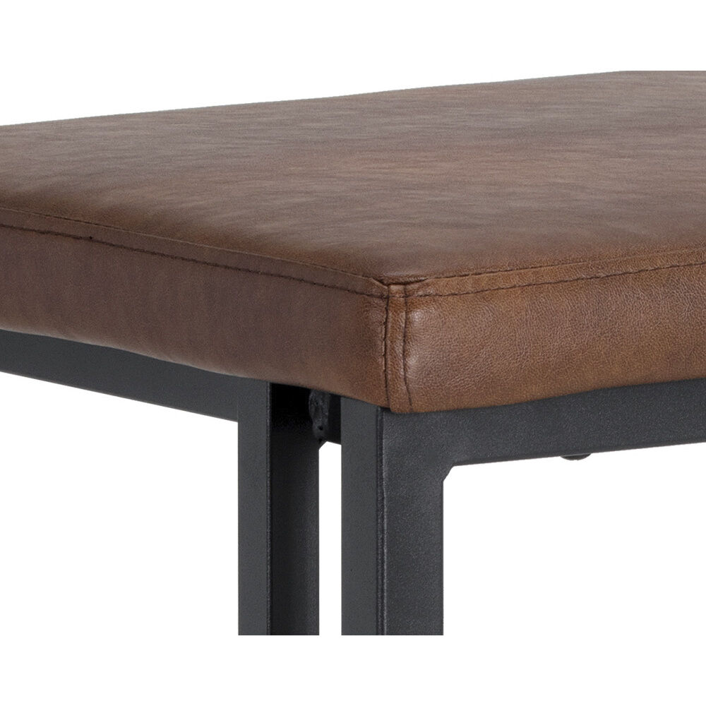 Boone 30 inch Black / Bravo Cognac Barstool, Set Of 2